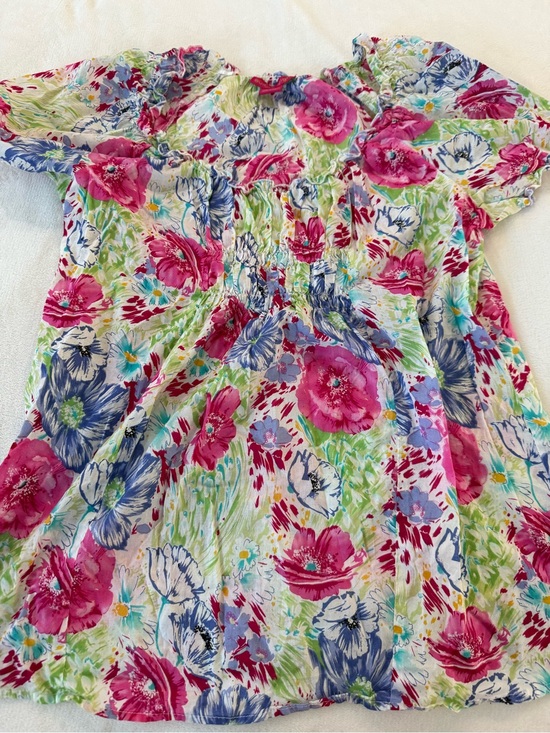 Sunny Leigh Tops - Sunny Leigh Floral Blouse with Ruffled Sleeves Colorful Size Medium E05